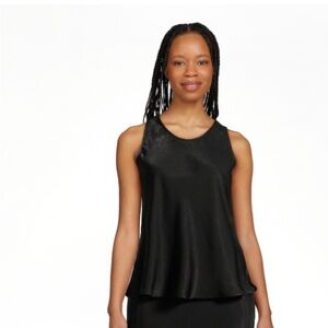 NWT Black Satin Tank Top